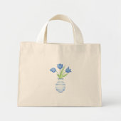Blue Tulps Blue Bag Mini Tote Bag (Voorkant)