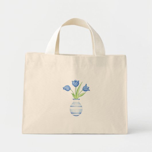 Blue Tulps Blue Bag Mini Tote Bag (Voorkant)