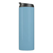 Blue Tumbler Gepersonaliseerde Grote Print Letters Thermosbeker (Geroteerd rechts)