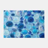 Blue Tumged Gemstenen abstract Deurmat (Voorkant)