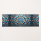 Blue Turkish Mandala Yogamat (Achterkant (horizontaal))