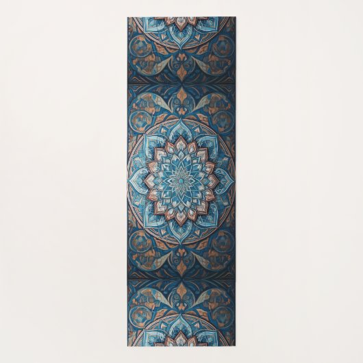 Blue Turkish Mandala Yogamat (Achterkant)