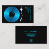 Blue Turntable DJ visitekaartje (Voorkant / Achterkant)