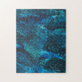 Blue Turqouise Glitter Brush Stroke Legpuzzel (Verticaal)