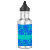 Blue & Turquoise Aqua Arabesque Moroccan Waterfles (Links)