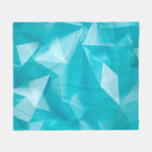 Blue, turquoise background with crystals, triangle fleece deken (Voorkant (Horizontaal))