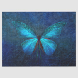 Blue Turquoise Butterfly-decoupage Tissuepapier