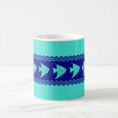 Blue Turquoise Coastal Angelfish Stripes Koffiemok (Center)