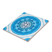 Blue Turquoise Geometric Bathroom Tegel Tegeltje (Zijkant)