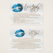 Blue Turquoise Glitter Lips 2 - How to Apply Visitekaartjes (Voorkant /achterkant)
