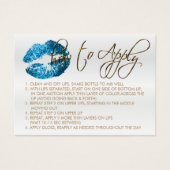 Blue Turquoise Glitter Lips 2 - How to Apply Visitekaartjes (Voorkant)
