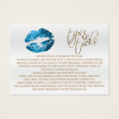 Blue Turquoise Glitter Lips 2 - How to Apply Visitekaartjes (Achterkant)