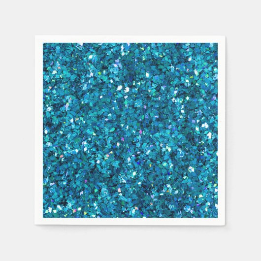Blue Turquoise Glittering Servet (Voorkant)
