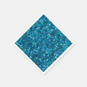 Blue Turquoise Glittering Servet (Hoek)