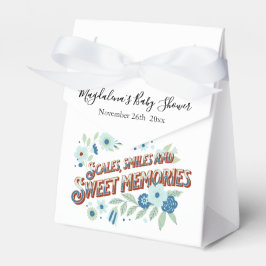 Blue Turquoise Green Flowers Dragon Baby shower Bedankdoosjes