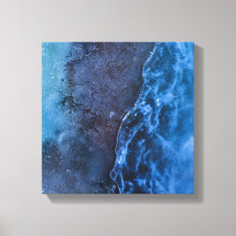 Blue Turquoise Ice Photo Art Canvas Afdruk