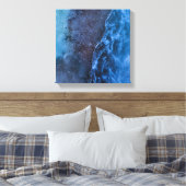 Blue Turquoise Ice Photo Art Canvas Afdruk (Insitu (Slaapkamer))
