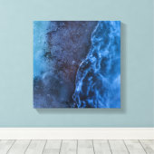Blue Turquoise Ice Photo Art Canvas Afdruk (Insitu (Houten vloer))
