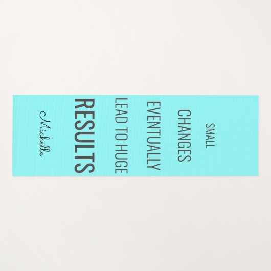 Blue Turquoise Inspirerend Success Quote Yogamat (Voorkant (horizontaal))