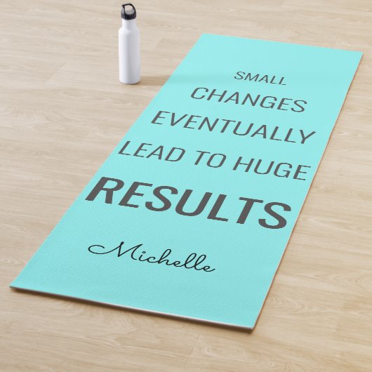 Blue Turquoise Inspirerend Success Quote Yogamat (In situ)