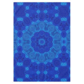 Blue Turquoise Mandala Flower Art Geometry Tafelkleed (Voorkant)