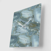  Blue Turquoise Marble Design Wall klok (Hoek)