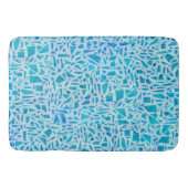 Blue Turquoise Mosaic Glass Tile Modern Chic Badmat (Voorkant)