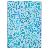 Blue Turquoise Mosaic Glass Tile Modern Chic Klembord (Achterkant)