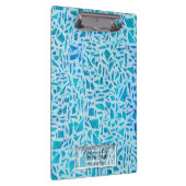 Blue Turquoise Mosaic Glass Tile Modern Chic Klembord (Rechts)
