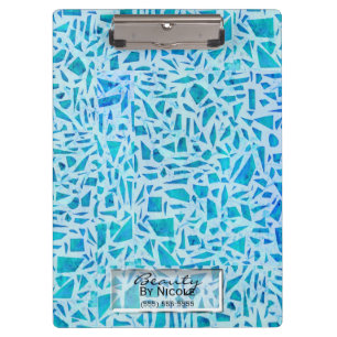 Blue Turquoise Mosaic Glass Tile Modern Chic Klembord