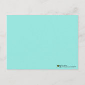 Blue & Turquoise Multilingual Thank You Briefkaart (Achterkant)