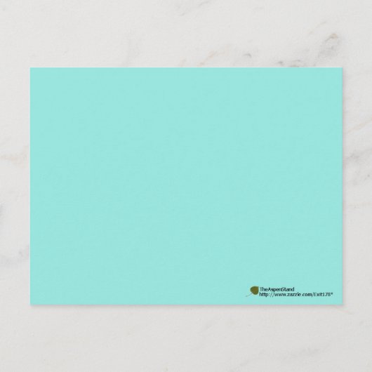 Blue & Turquoise Multilingual Thank You Briefkaart (Achterkant)