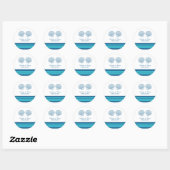 Blue Turquoise Nautical Seashells Wedding Stickers (Vel)