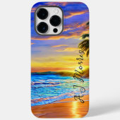 Blue Turquoise Ocean Sunset Case-Mate iPhone Case (Achterkant)