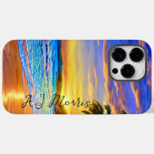 Blue Turquoise Ocean Sunset Case-Mate iPhone Case (Achterkant (horizontaal))