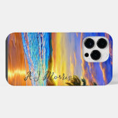 Blue Turquoise Ocean Sunset iPhone Hoesje (Achterkant horizontaal)
