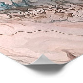 Blue Turquoise Rock: marmer unieke kunst Poster (Hoek)