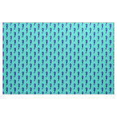 Blue Turquoise Seahorse Coastal Pattern Stof (Yard (91,4 cm))