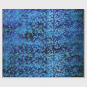 Blue Turquoise Stars Galaxy Startled Confetti Cadeaupapier (Vlak)