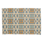Blue Turquoise Teal Orange Brown Tribal Pattern Kussensloop (Voorkant-Links)