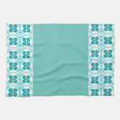 Blue Turquoise Tegel Design Theedoek (Horizontaal)