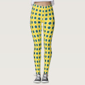 Blue Turquoise Yellow Leggings (Voorkant)