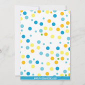 Blue Turtle Baby shower Invitation Kaart (Achterkant)