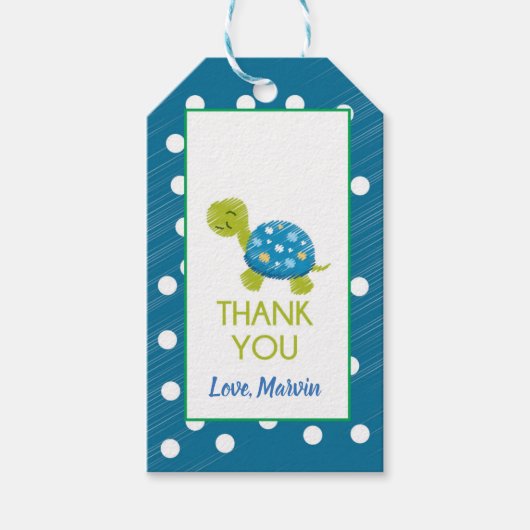 Blue Turtle Gift Label Cadeaulabel (Voorkant)