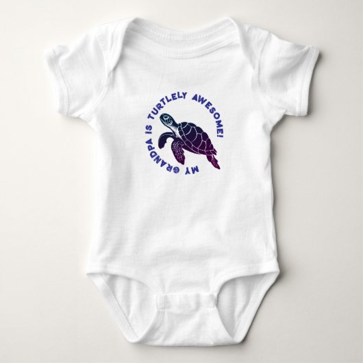 Blue Turtle GRANDPA Romper (Voorkant)