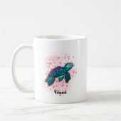 Blue Turtle waterverf stijl Koffiemok (Links)