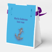 Blue Tuxedo Groomsman 🎩 Beste Man Gift Bedankdoosjes (Achterkant)