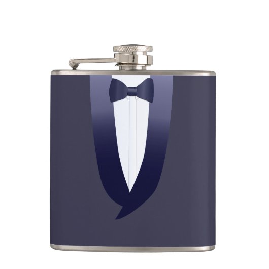 Blue Tuxedo Hartelijk dank voor uw Groomswomen Wed Heupfles (Voorkant)