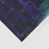 Blue Twilight Forest Glowing Fireflies Decoupage Tissuepapier (Detail)