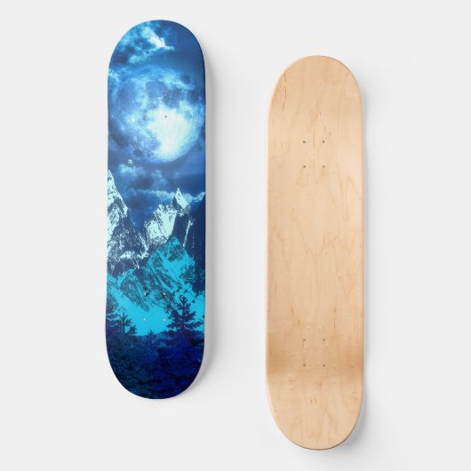 Blue Twilight Persoonlijk Skateboard (Voorkant)